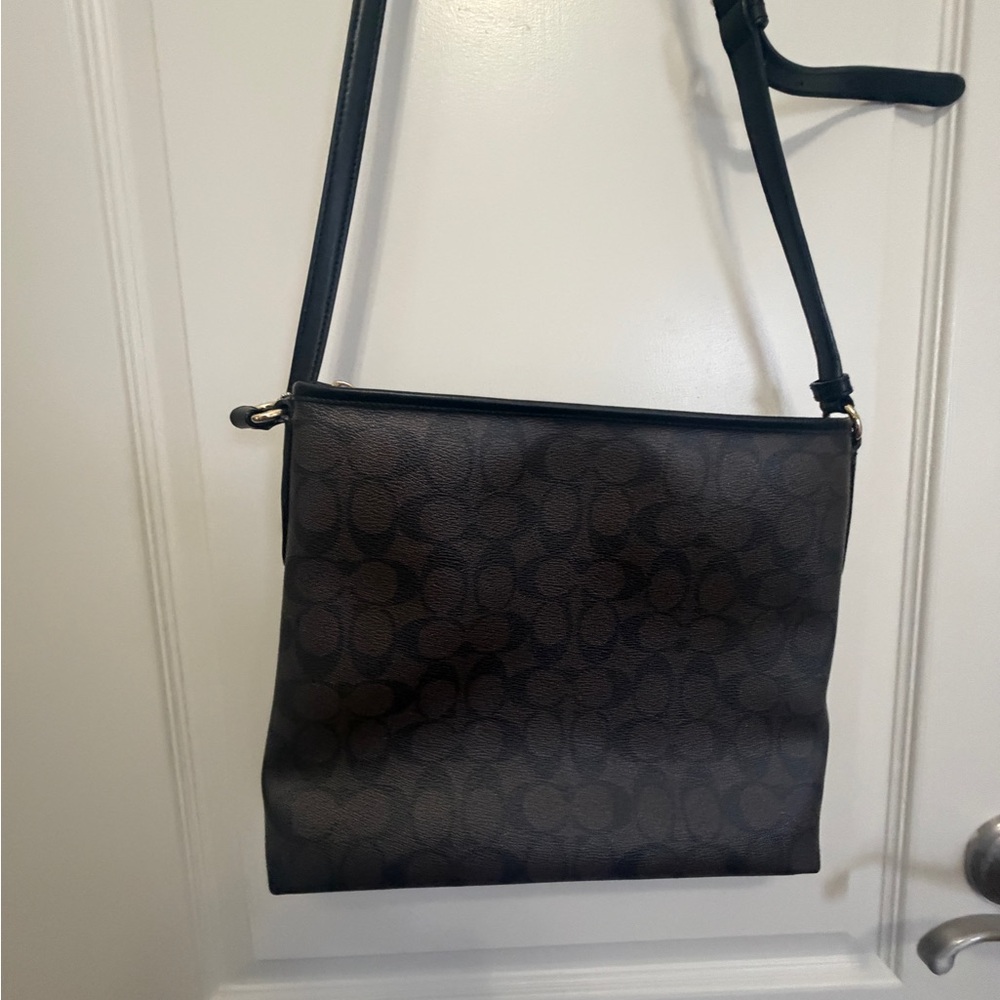 Coach Signature Crossbody Bag in Brown/Black - Picture 3 of 5